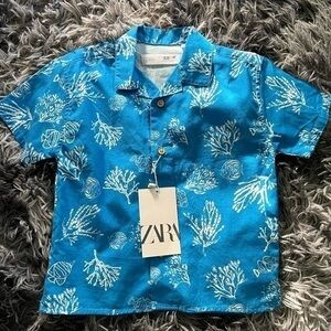 Zara baby boy button down shirt
